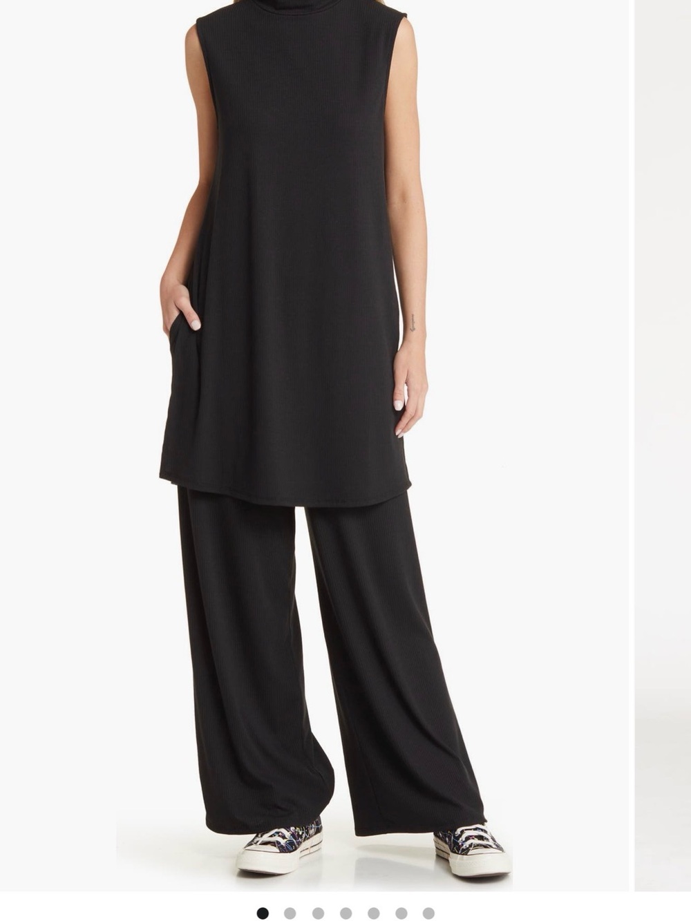 Dressed in Lala Gigi Sleeveless Top and Pant Set - Black